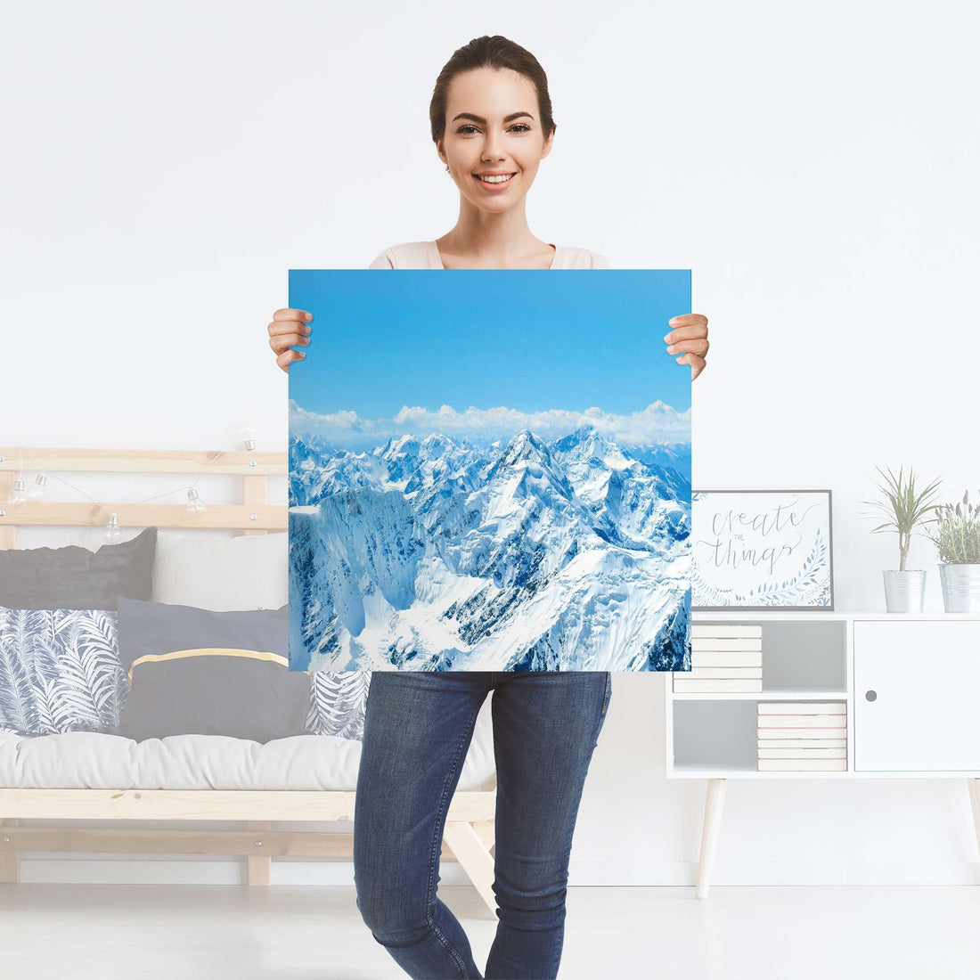 Selbstklebender Folienbogen Himalaya - Größe: 60x60 cm