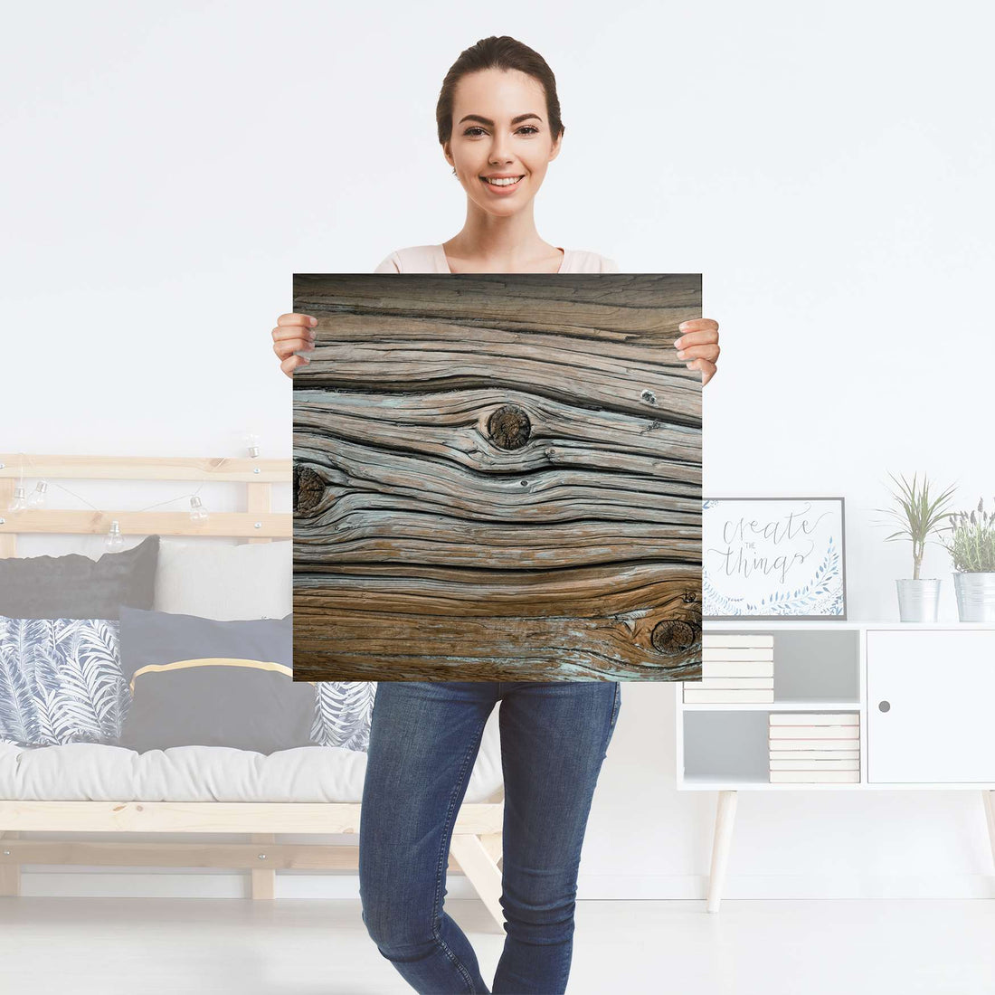 Selbstklebender Folienbogen Hochbejahrt - Größe: 60x60 cm