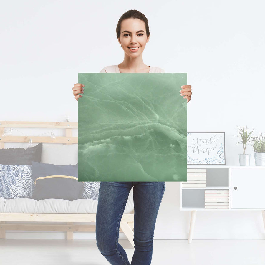 Selbstklebender Folienbogen Jadeglück - Größe: 60x60 cm