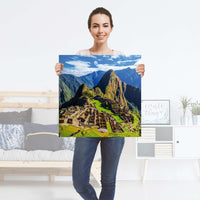 Selbstklebender Folienbogen Machu Picchu - Größe: 60x60 cm