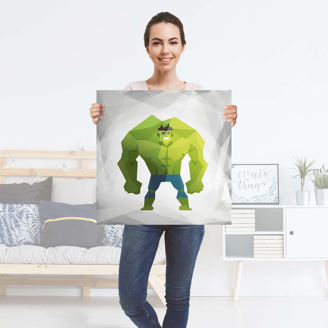 Selbstklebender Folienbogen Mr. Green - Größe: 60x60 cm