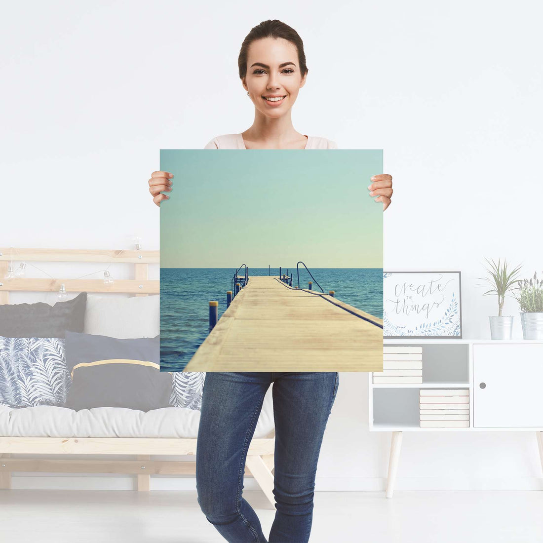 Selbstklebender Folienbogen Neustart - Größe: 60x60 cm