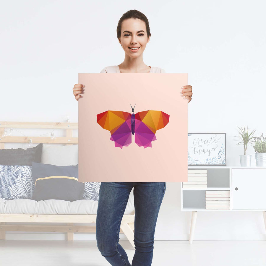 Selbstklebender Folienbogen Origami Butterfly - Größe: 60x60 cm