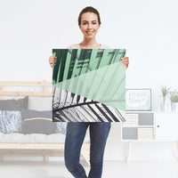 Selbstklebender Folienbogen Palmen mint - Größe: 60x60 cm