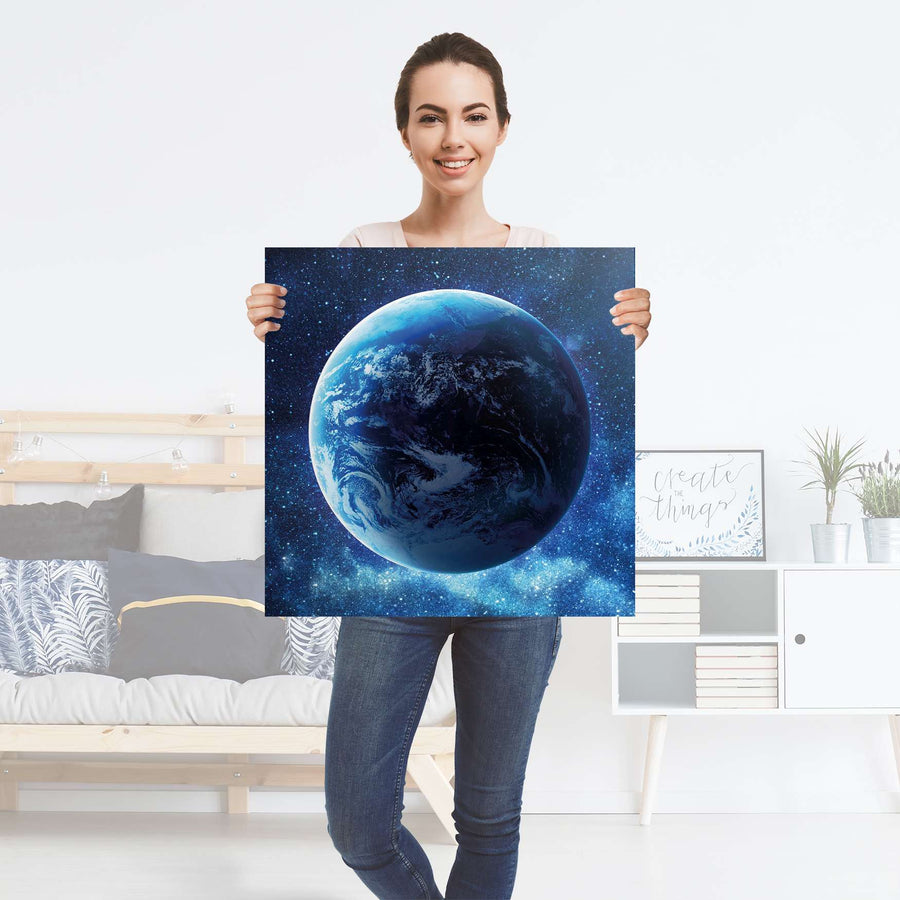 Selbstklebender Folienbogen Planet Blue - Größe: 60x60 cm