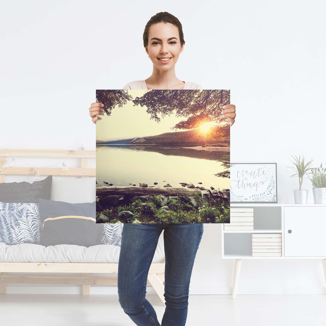 Selbstklebender Folienbogen Seaside Dreams - Größe: 60x60 cm