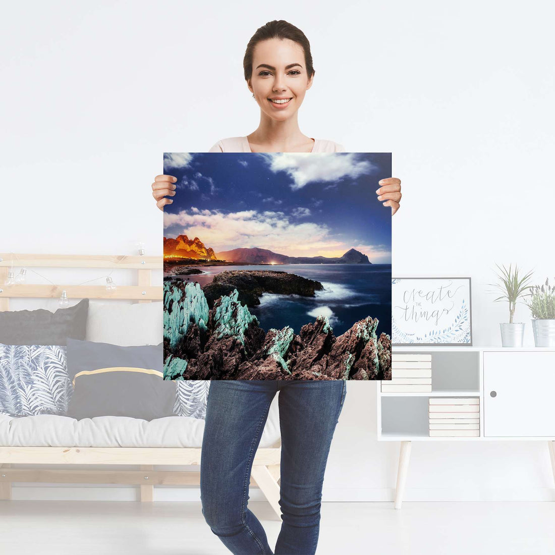 Selbstklebender Folienbogen Seaside - Größe: 60x60 cm