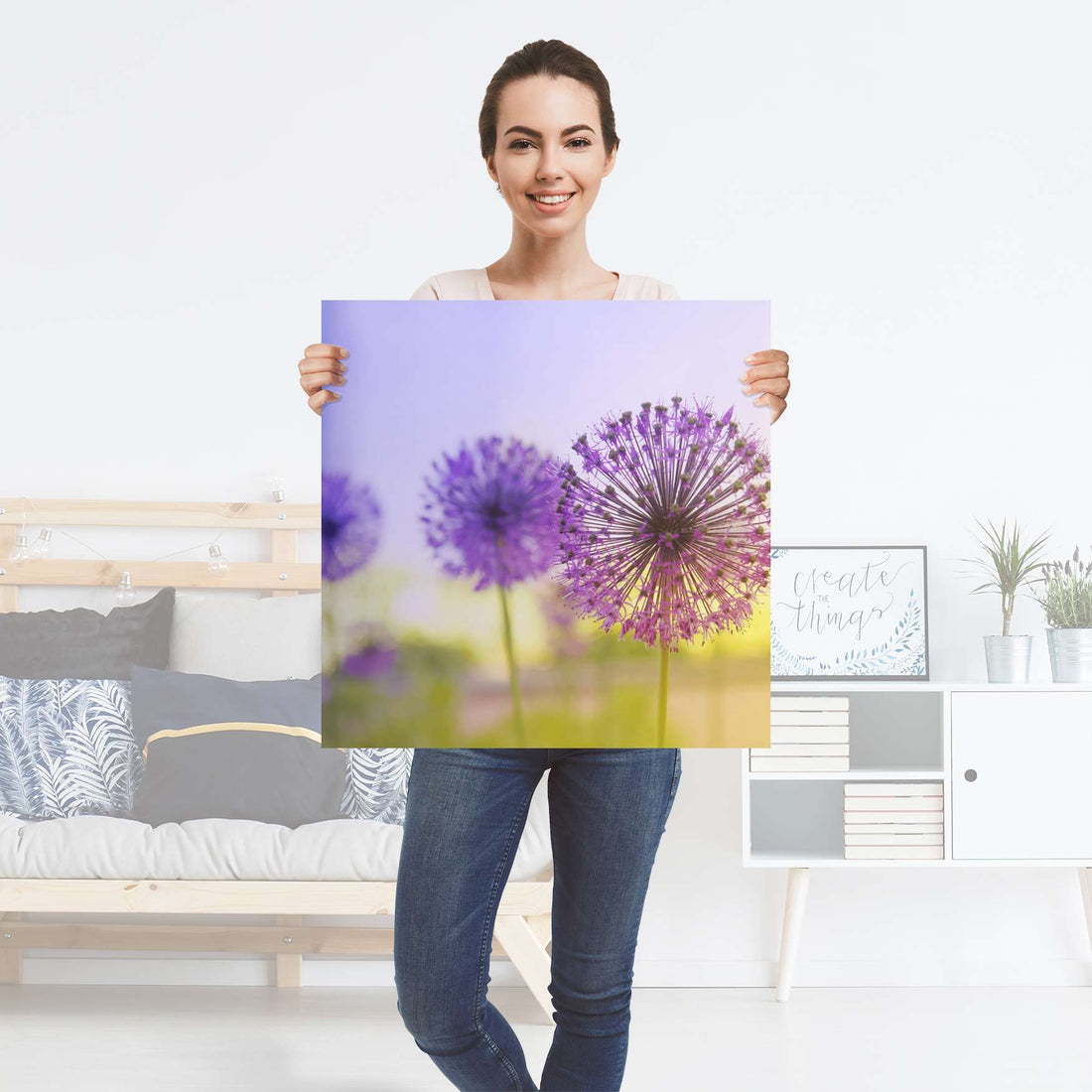 Selbstklebender Folienbogen Spring Flower - Größe: 60x60 cm