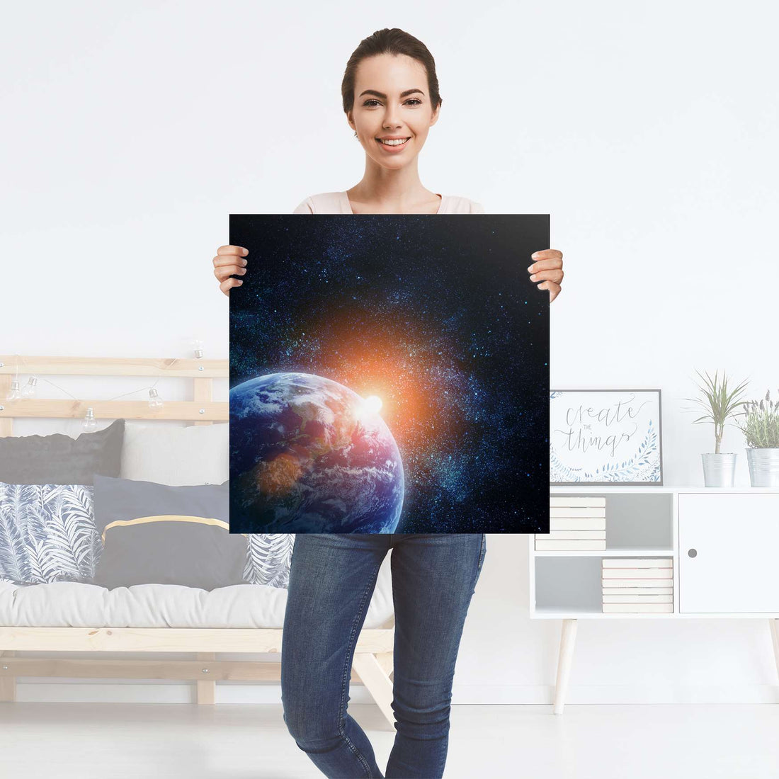 Selbstklebender Folienbogen Sunrise - Größe: 60x60 cm