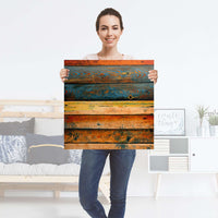 Selbstklebender Folienbogen Wooden - Größe: 60x60 cm