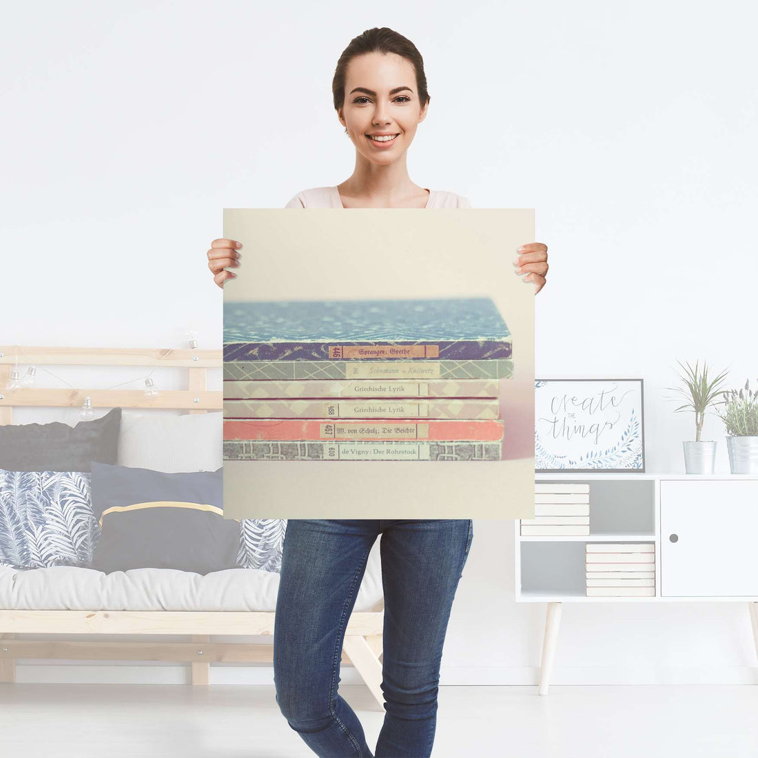 Selbstklebender Folienbogen Zeitreise - Größe: 60x60 cm