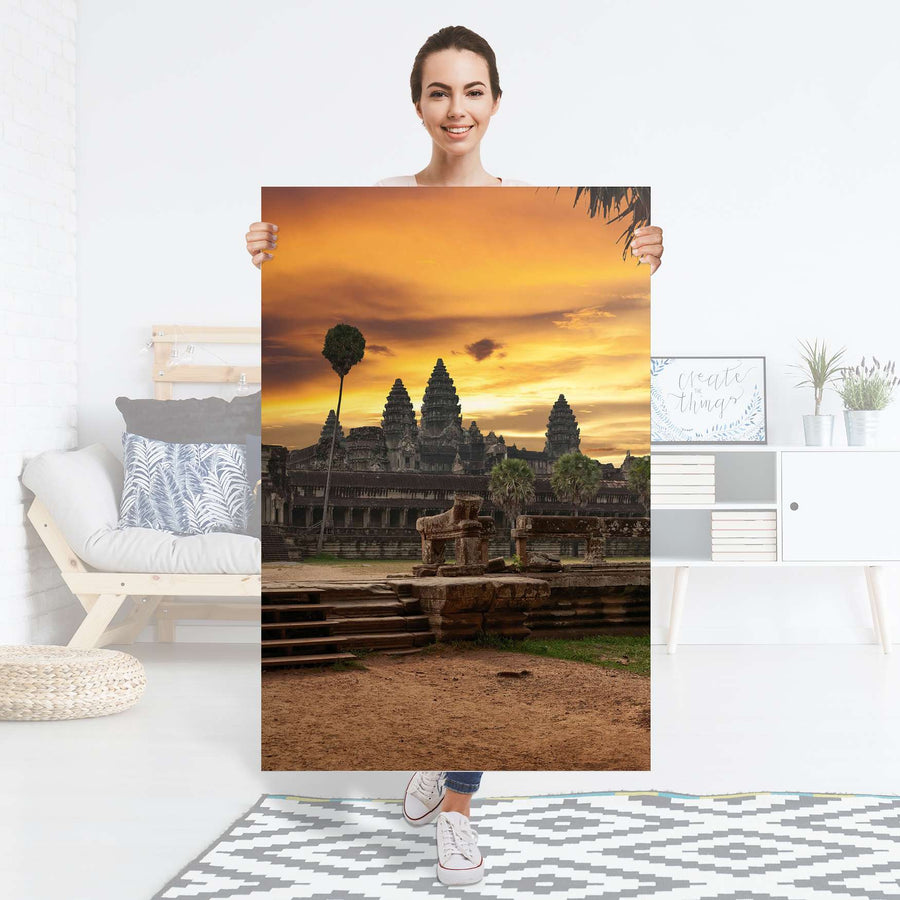 Selbstklebender Folienbogen Angkor Wat - Größe: 80x120 cm