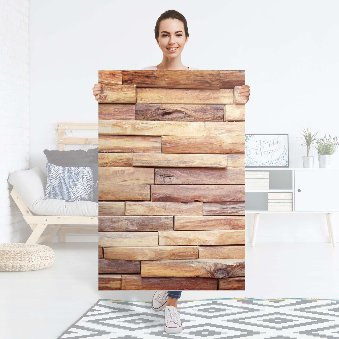 Selbstklebender Folienbogen Artwood - Größe: 80x120 cm