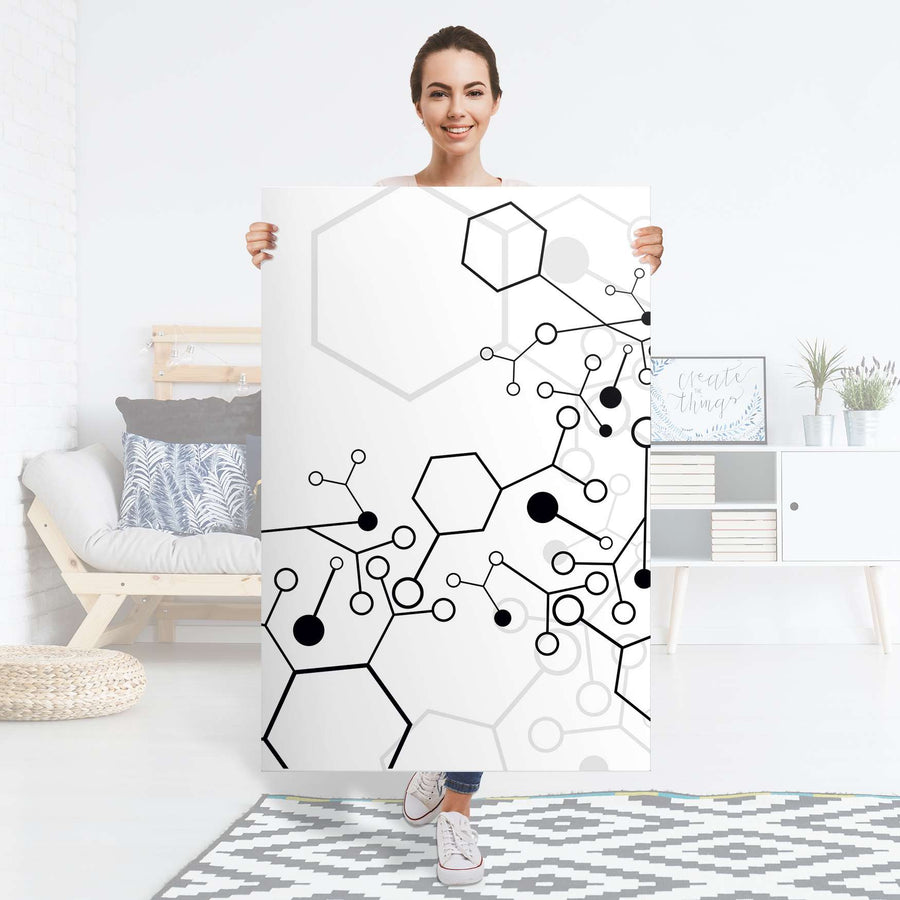 Selbstklebender Folienbogen Atomic 1 - Größe: 80x120 cm