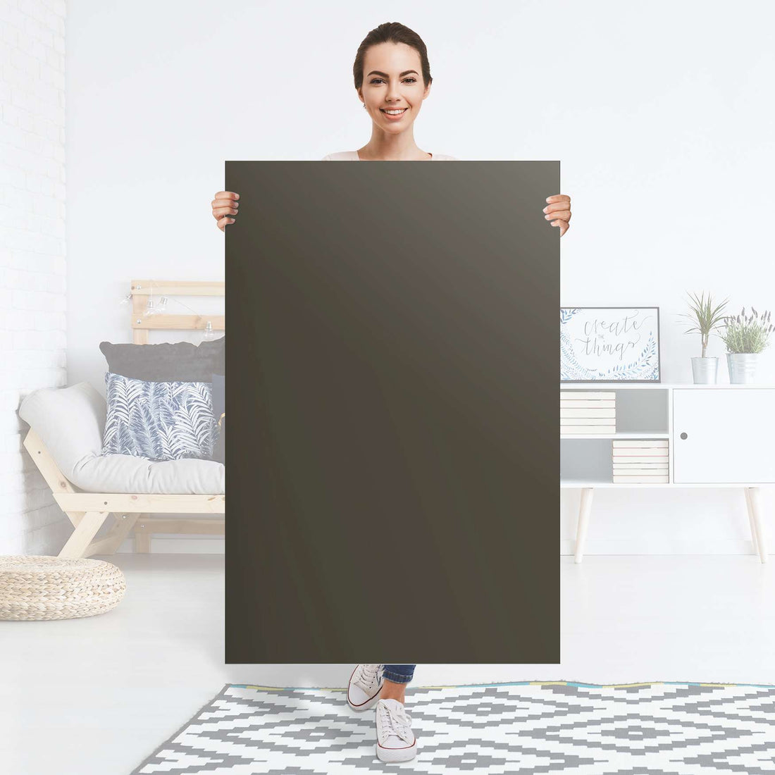 Selbstklebender Folienbogen Braungrau Dark - Größe: 80x120 cm