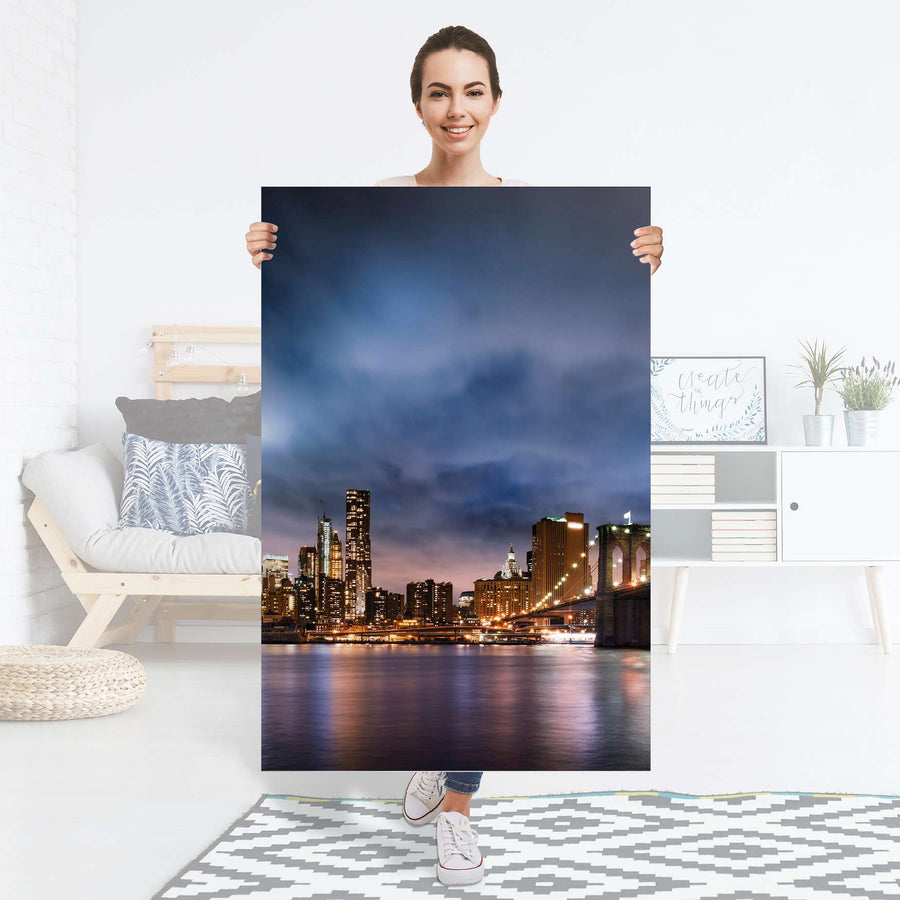 Selbstklebender Folienbogen Brooklyn Bridge - Größe: 80x120 cm