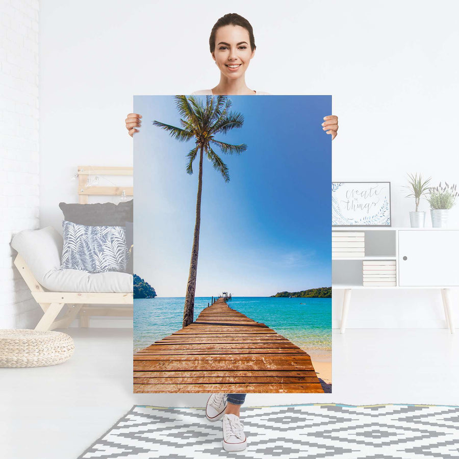 Selbstklebender Folienbogen Caribbean - Größe: 80x120 cm