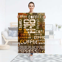 Selbstklebender Folienbogen Coffee Typo - Größe: 80x120 cm