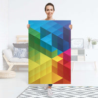 Selbstklebender Folienbogen Colored Cubes - Größe: 80x120 cm