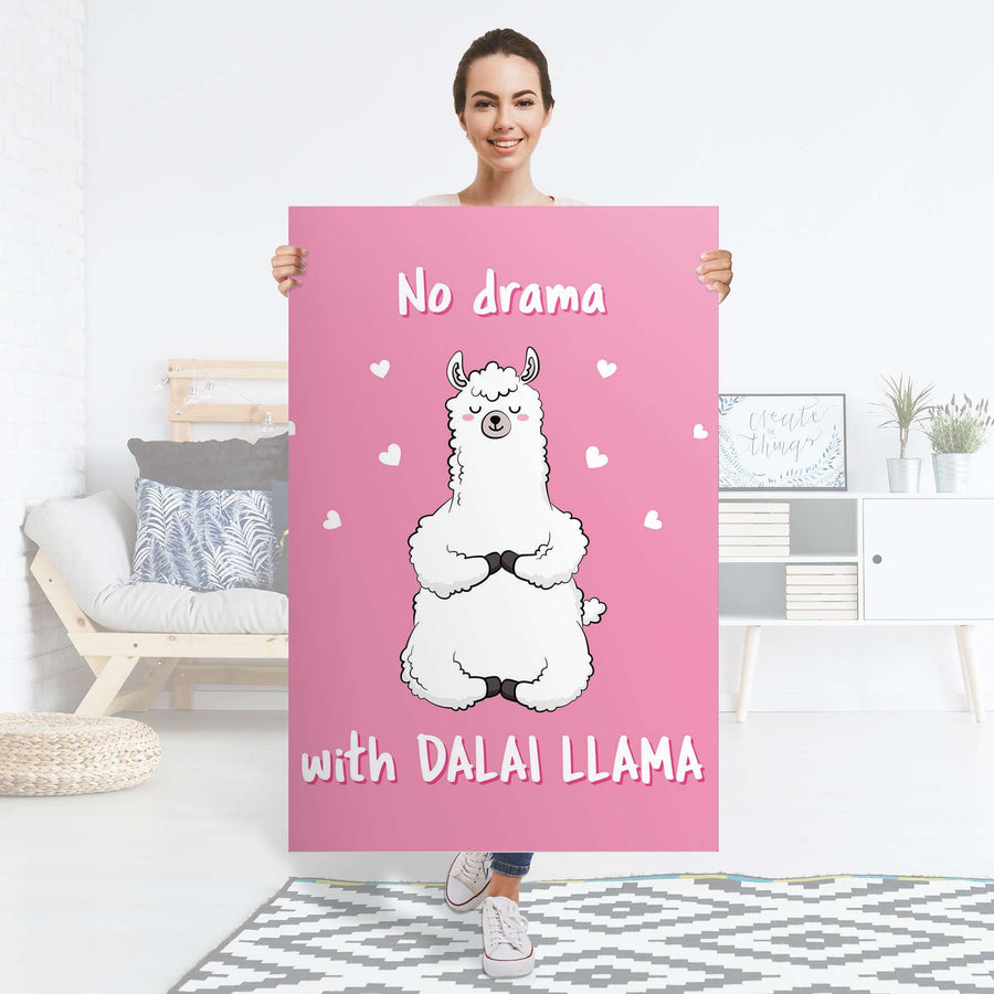 Selbstklebender Folienbogen Dalai Llama - Größe: 80x120 cm