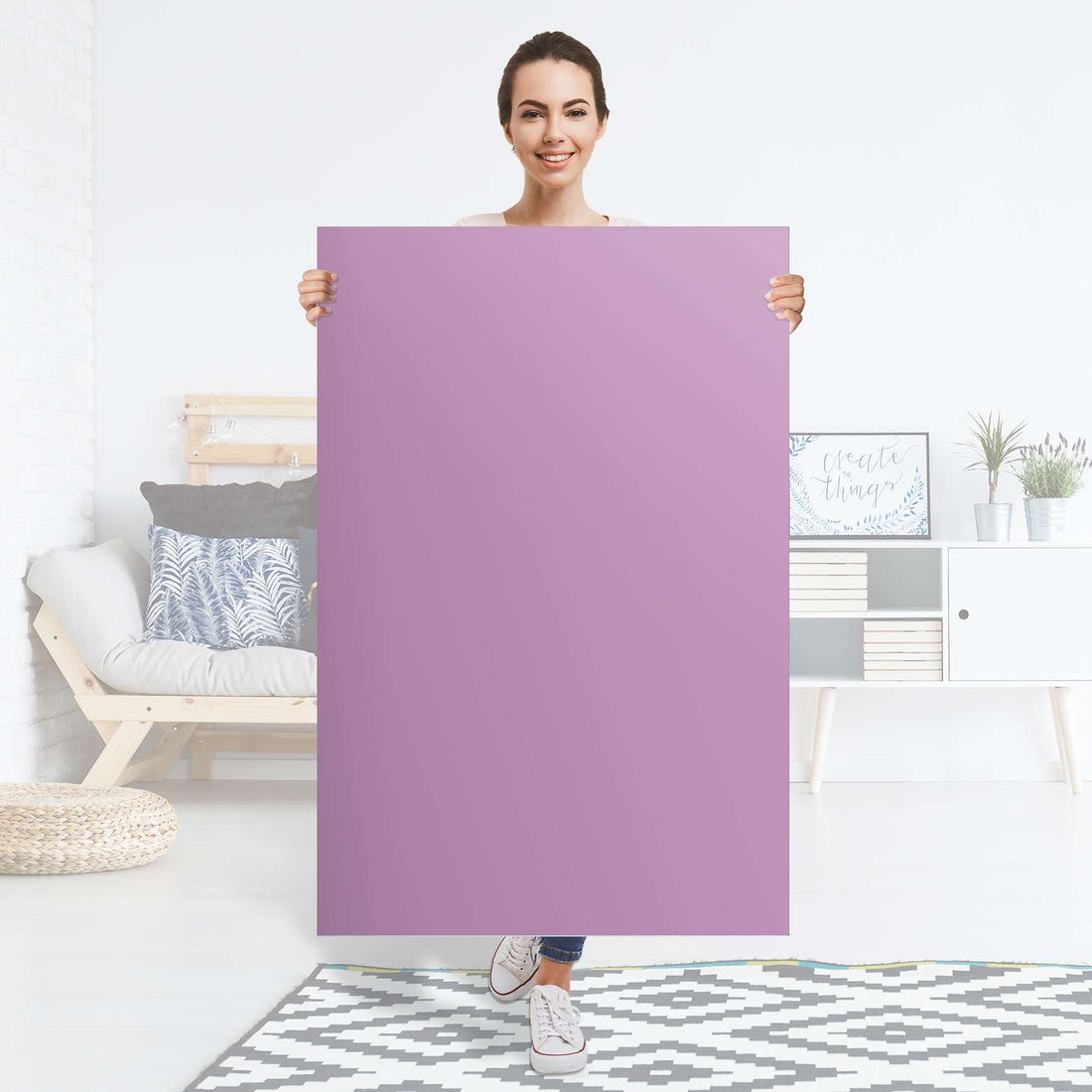 Selbstklebender Folienbogen Flieder Light - Größe: 80x120 cm