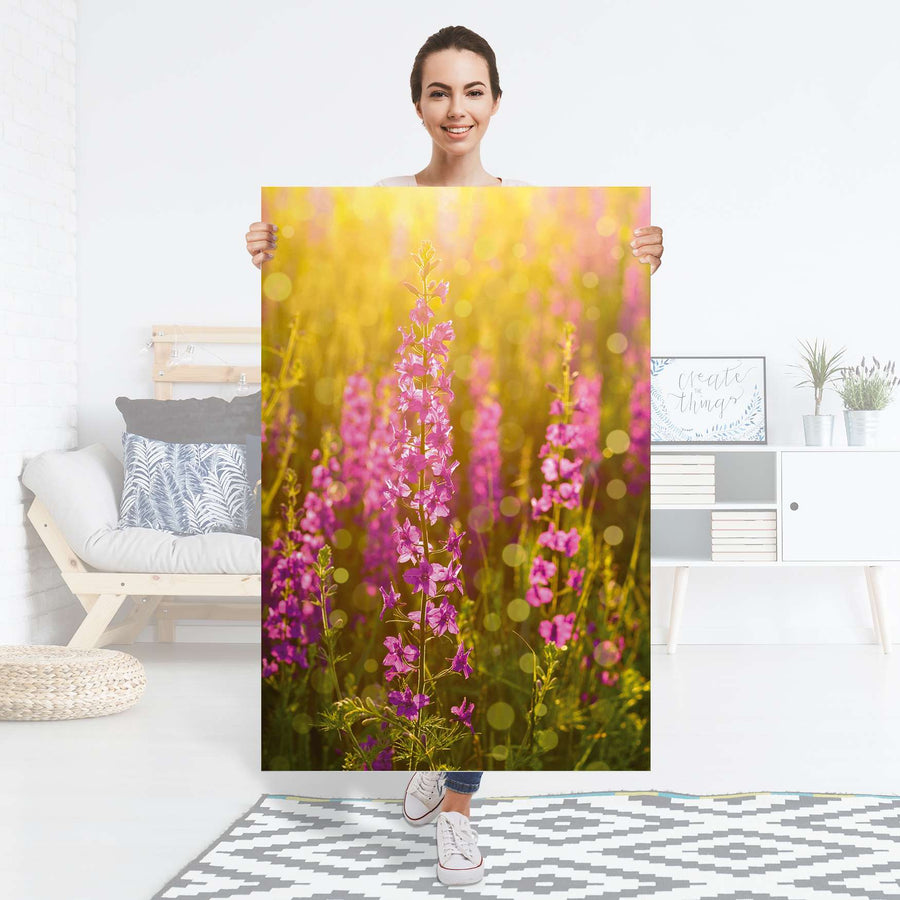 Selbstklebender Folienbogen Flower Meadow - Größe: 80x120 cm