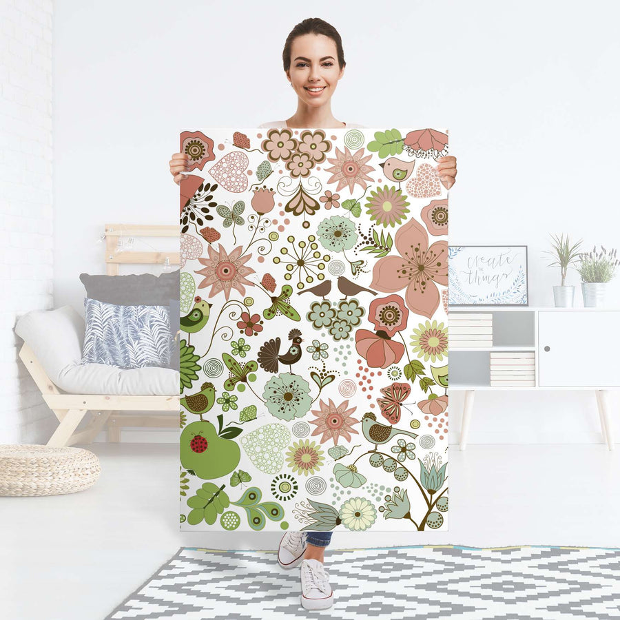 Selbstklebender Folienbogen Flower Pattern - Größe: 80x120 cm
