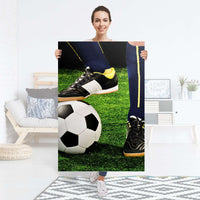Selbstklebender Folienbogen Fussballstar - Größe: 80x120 cm