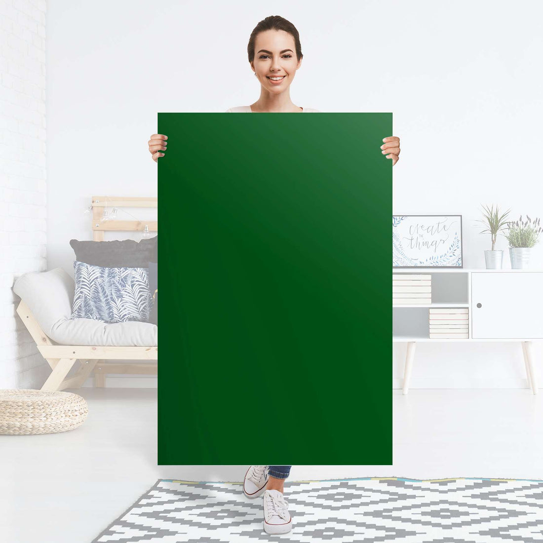 Selbstklebender Folienbogen Grün Dark - Größe: 80x120 cm