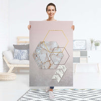 Selbstklebender Folienbogen Hexagon - Größe: 80x120 cm