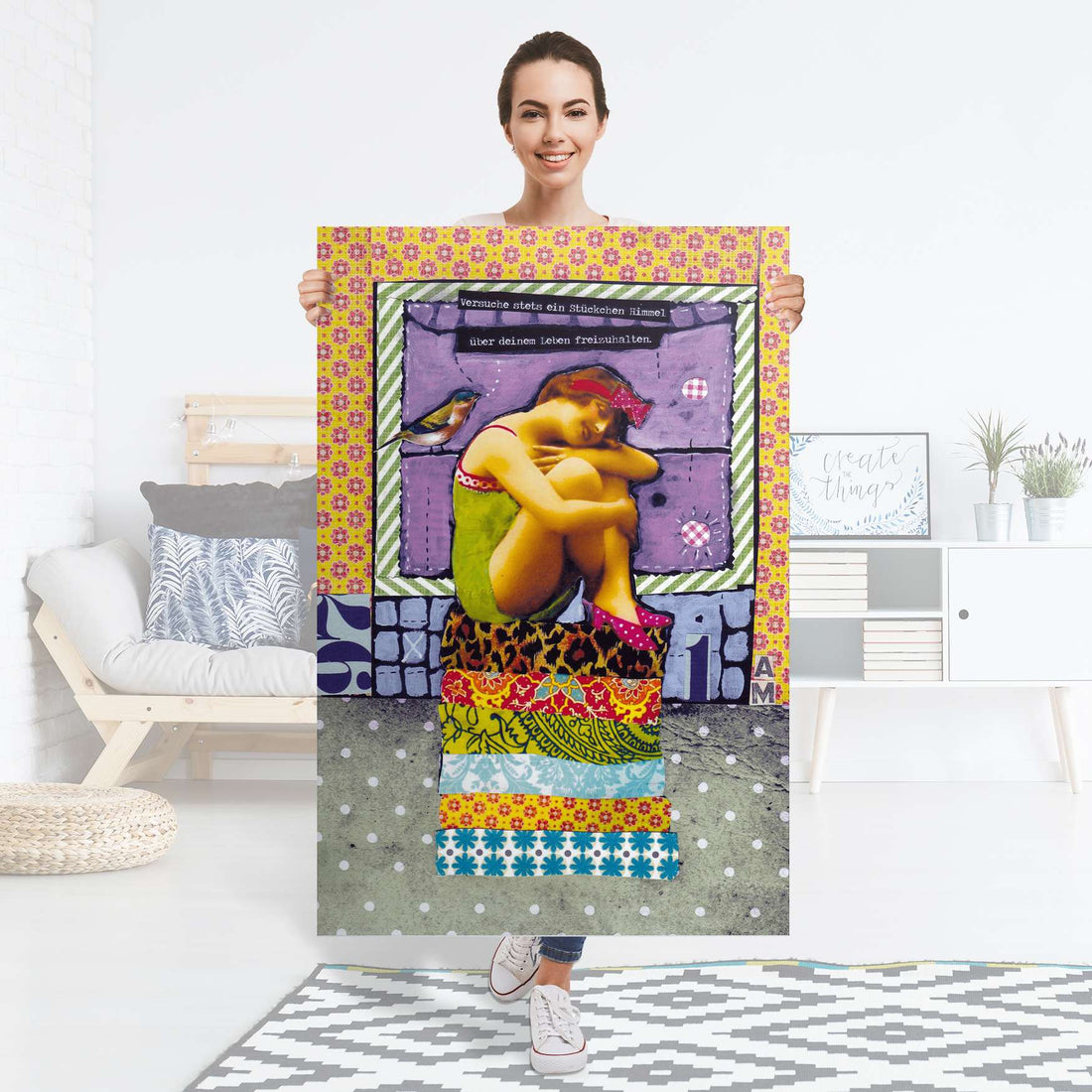Selbstklebender Folienbogen Himmel - Größe: 80x120 cm