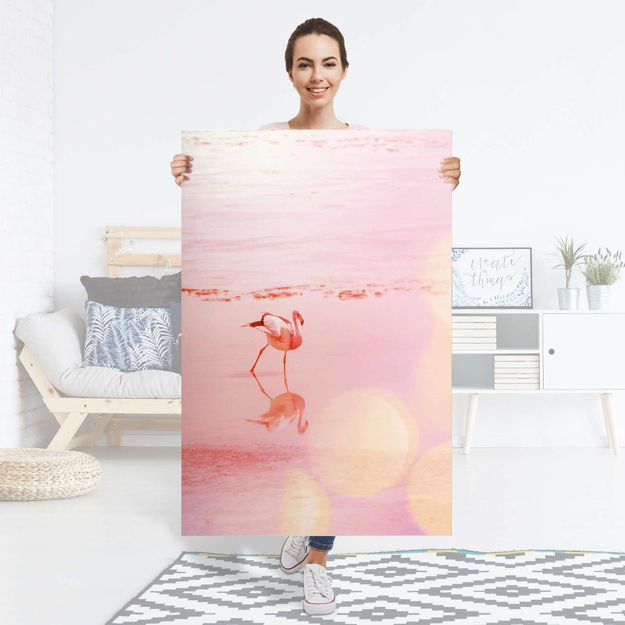 Selbstklebender Folienbogen Mr. Flamingo - Größe: 80x120 cm