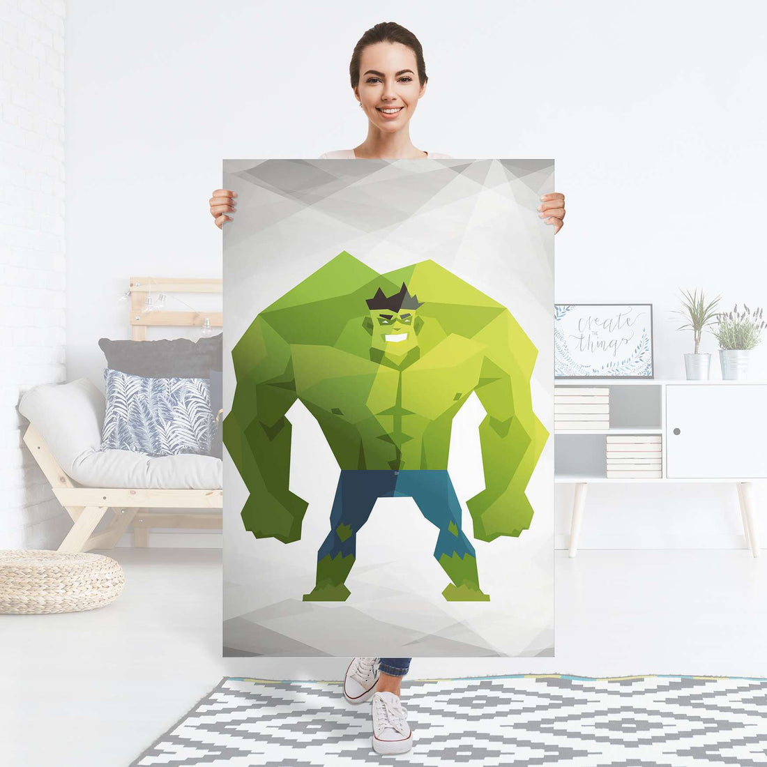 Selbstklebender Folienbogen Mr. Green - Größe: 80x120 cm