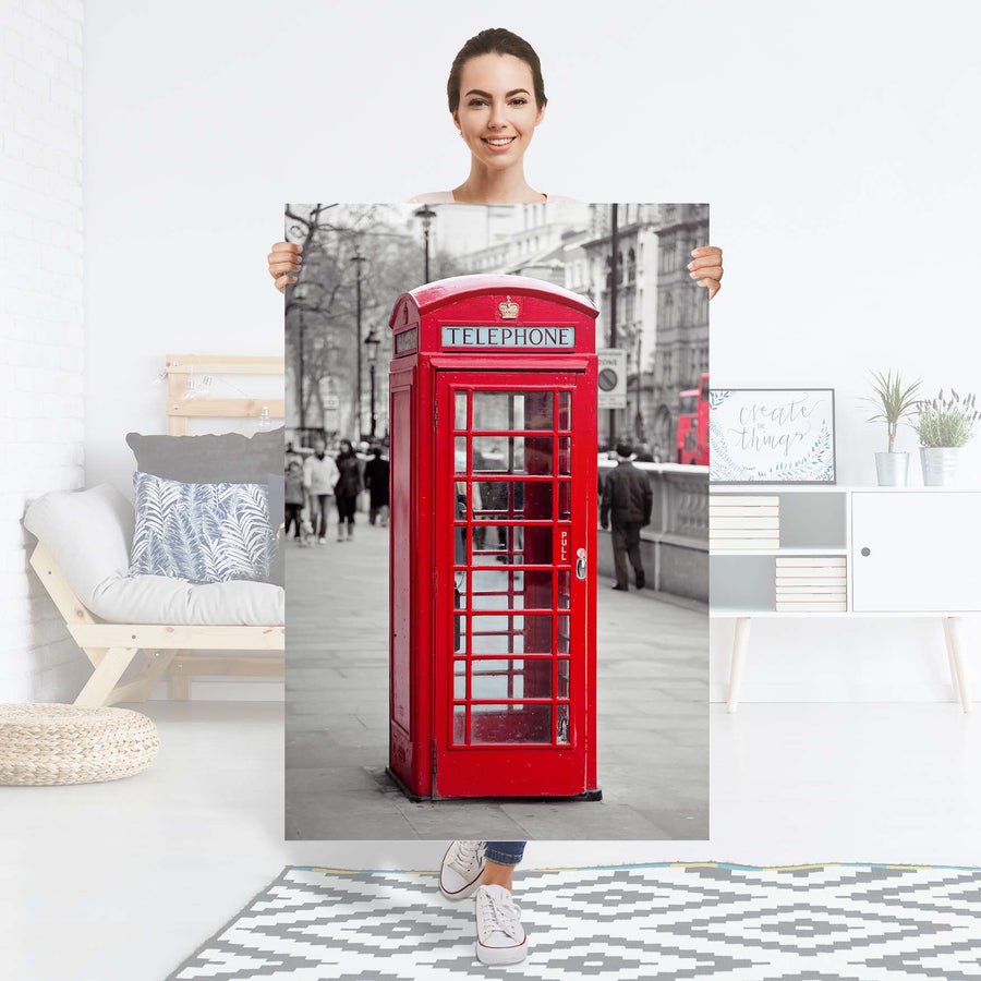 Selbstklebender Folienbogen Phone Box - Größe: 80x120 cm