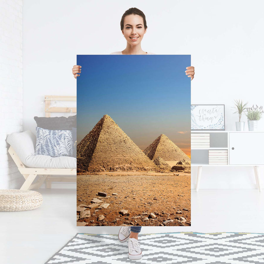 Selbstklebender Folienbogen Pyramids - Größe: 80x120 cm