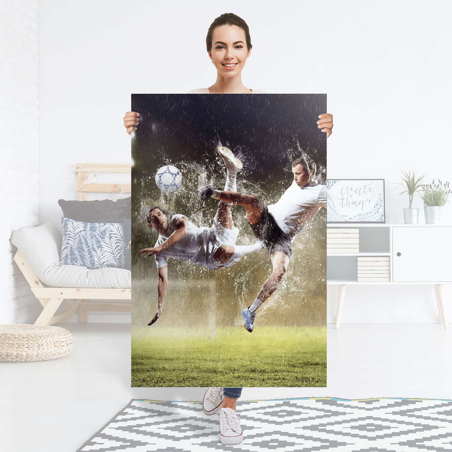 Selbstklebender Folienbogen Soccer - Größe: 80x120 cm