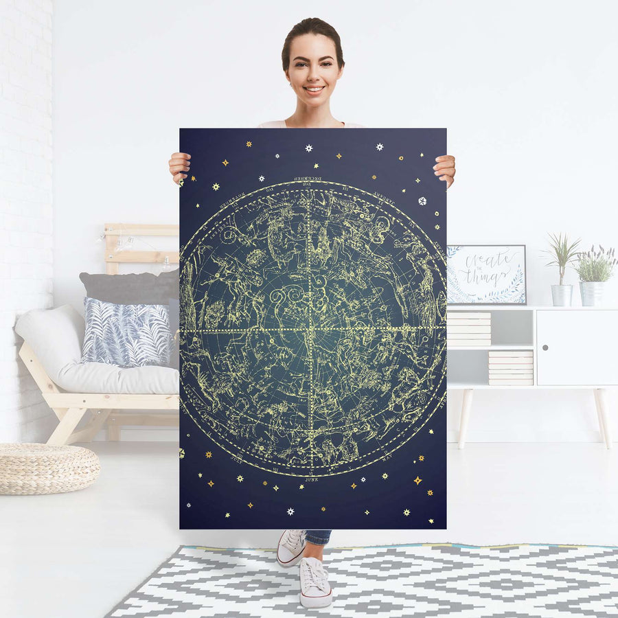Selbstklebender Folienbogen Sternzeichen - Größe: 80x120 cm