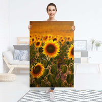Selbstklebender Folienbogen Sunflowers - Größe: 80x120 cm