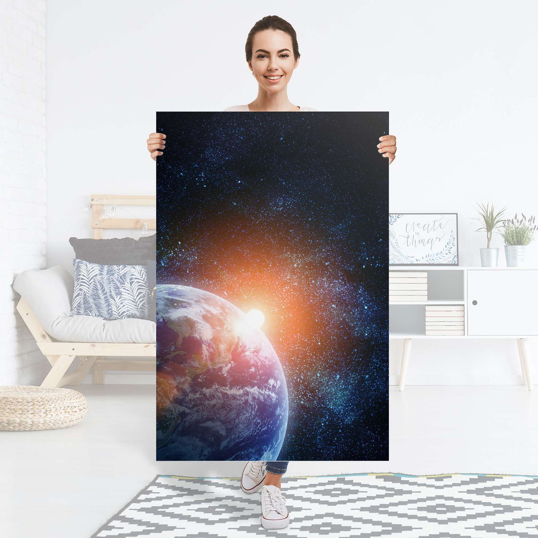 Selbstklebender Folienbogen Sunrise - Größe: 80x120 cm