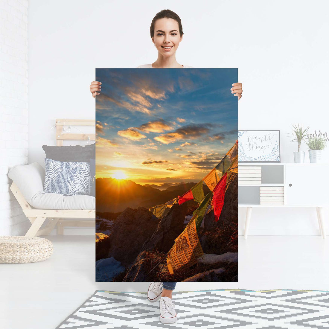 Selbstklebender Folienbogen Tibet - Größe: 80x120 cm