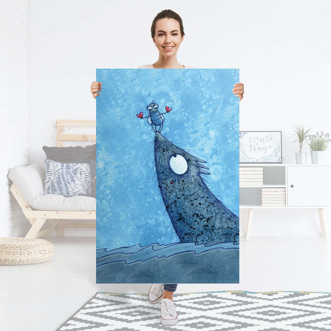 Selbstklebender Folienbogen Verliebter Jongleur - Größe: 80x120 cm