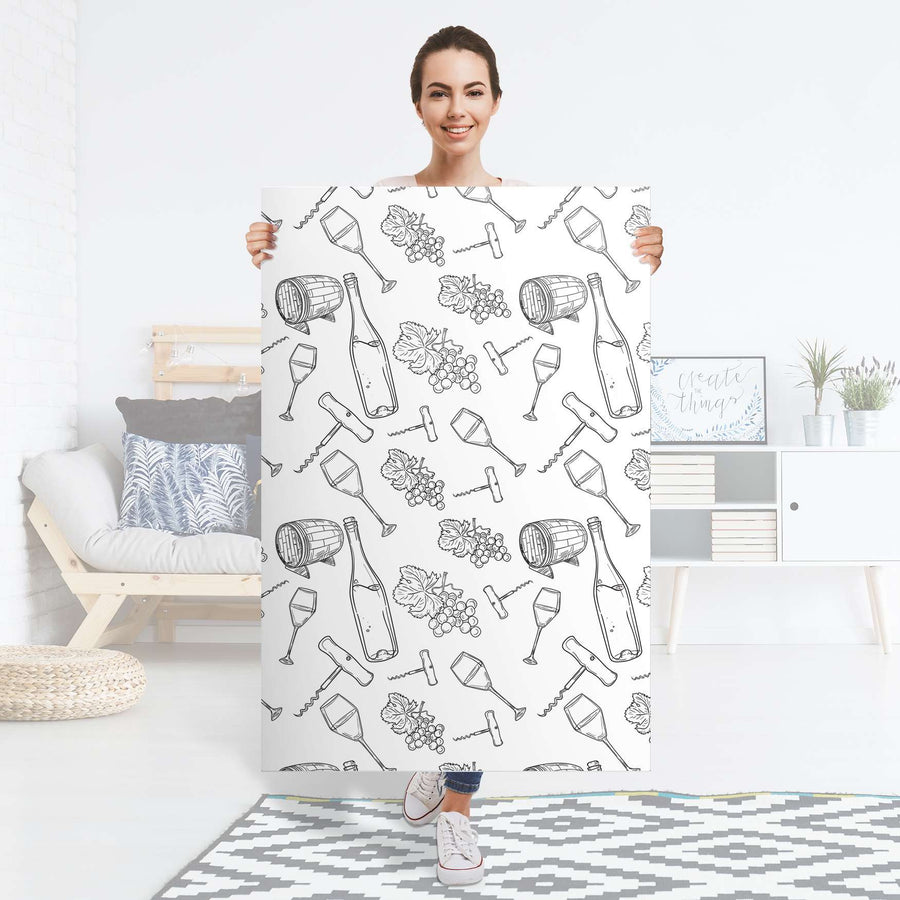 Selbstklebender Folienbogen Vino - Größe: 80x120 cm