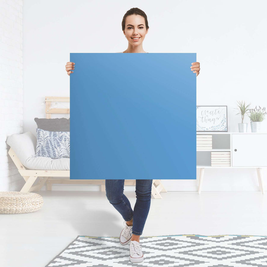 Selbstklebender Folienbogen Blau Light - Größe: 90x90 cm
