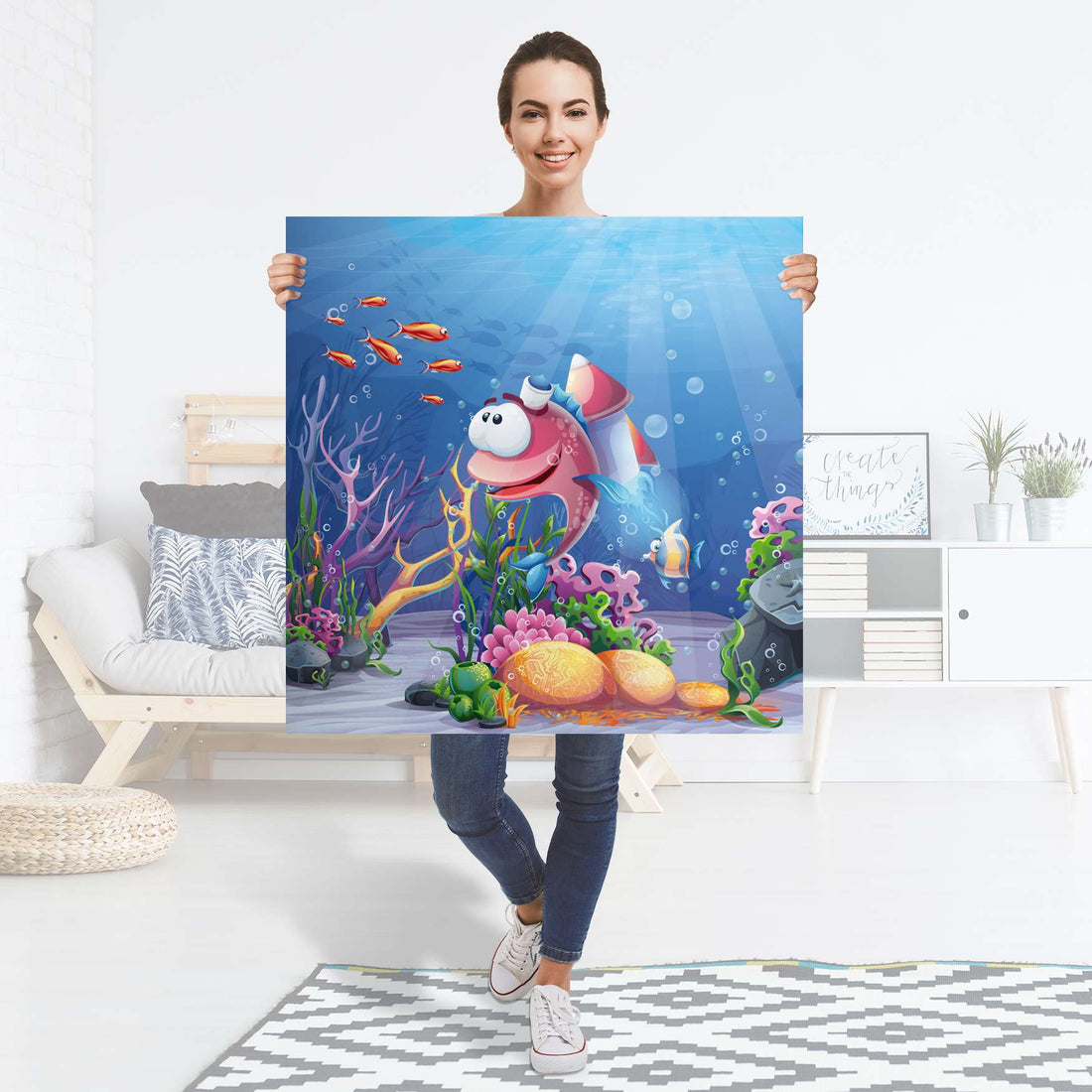 Selbstklebender Folienbogen Bubbles - Größe: 90x90 cm