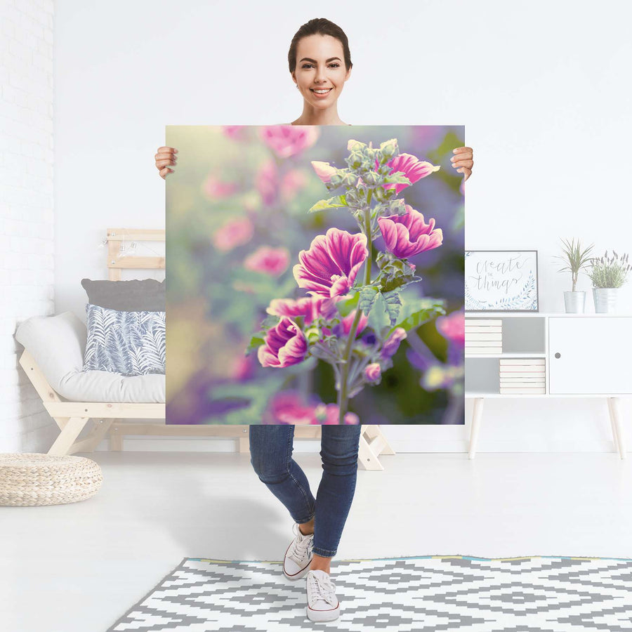 Selbstklebender Folienbogen Flower Gaze - Größe: 90x90 cm