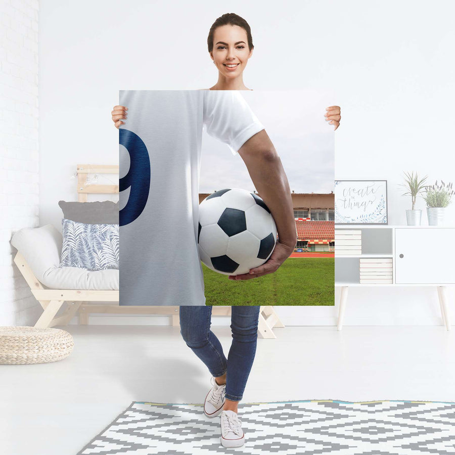 Selbstklebender Folienbogen Footballmania - Größe: 90x90 cm