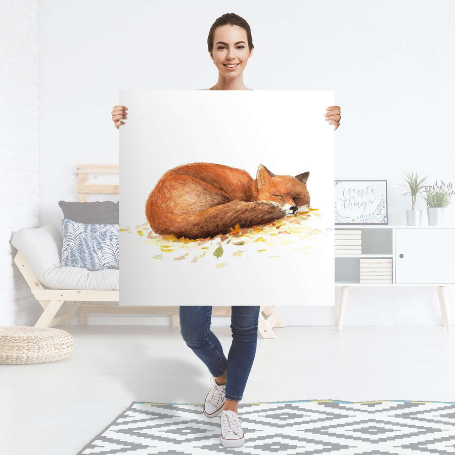 Selbstklebender Folienbogen Fuchs - Größe: 90x90 cm