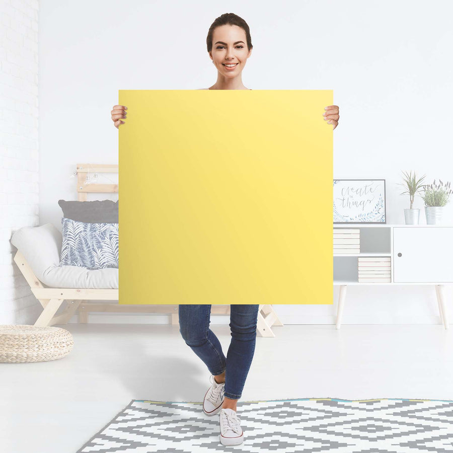 Selbstklebender Folienbogen Gelb Light - Größe: 90x90 cm