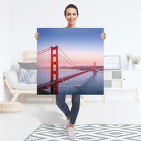 Selbstklebender Folienbogen Golden Gate - Größe: 90x90 cm