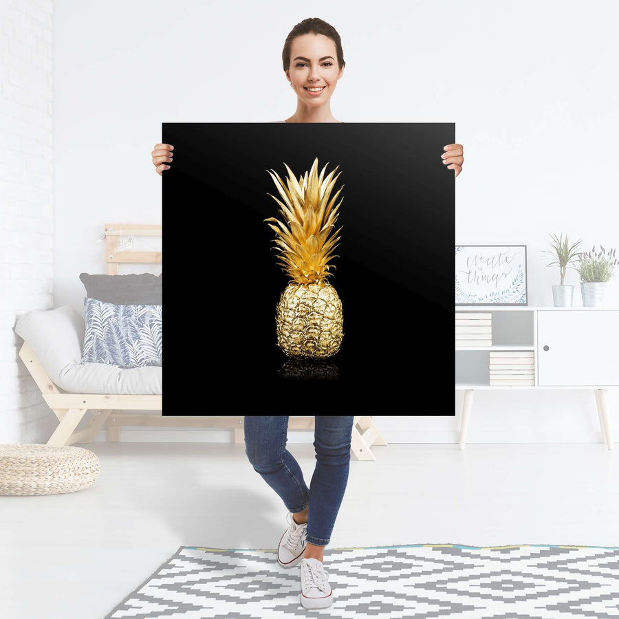 Selbstklebender Folienbogen Goldenes Früchtchen - Größe: 90x90 cm